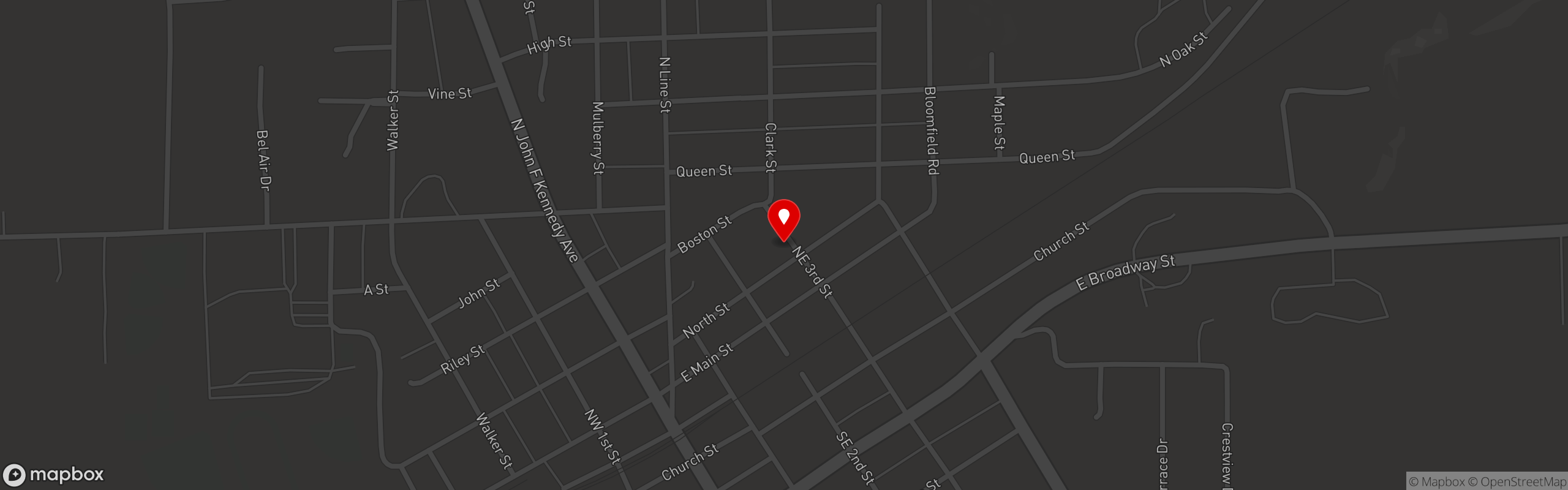 Street map pinning Stoll's Lakeview Restaurant in Stoll's Lakeview Restaurant