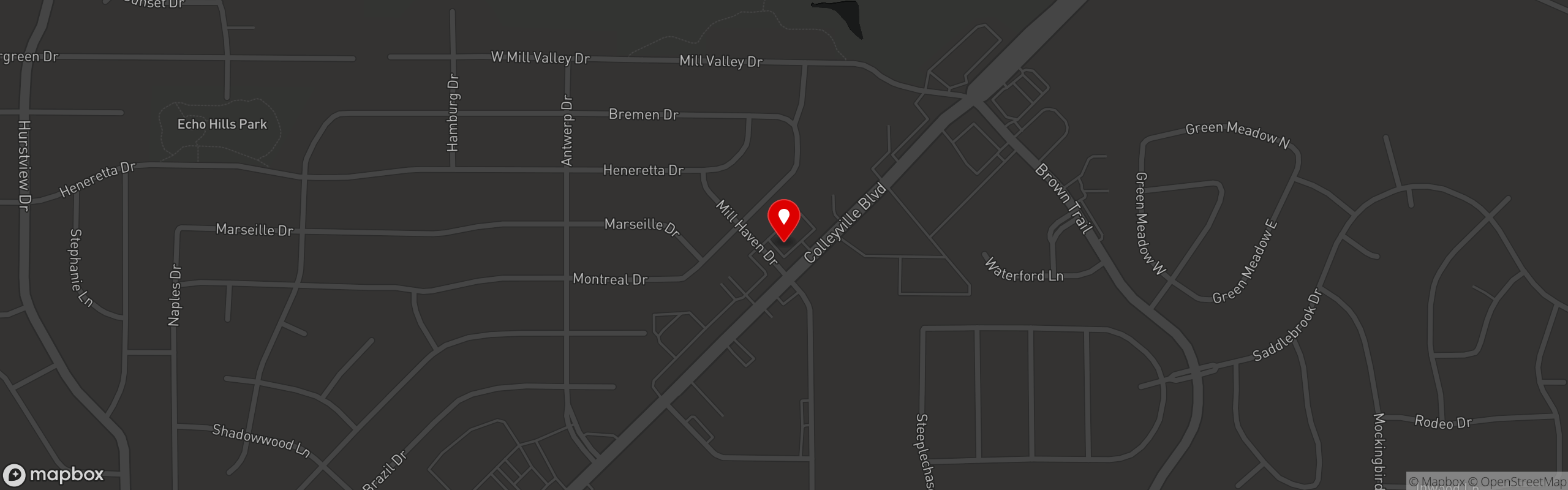 Street map pinning Jimmy's Burgers & Pizza in Jimmy's Burgers & Pizza