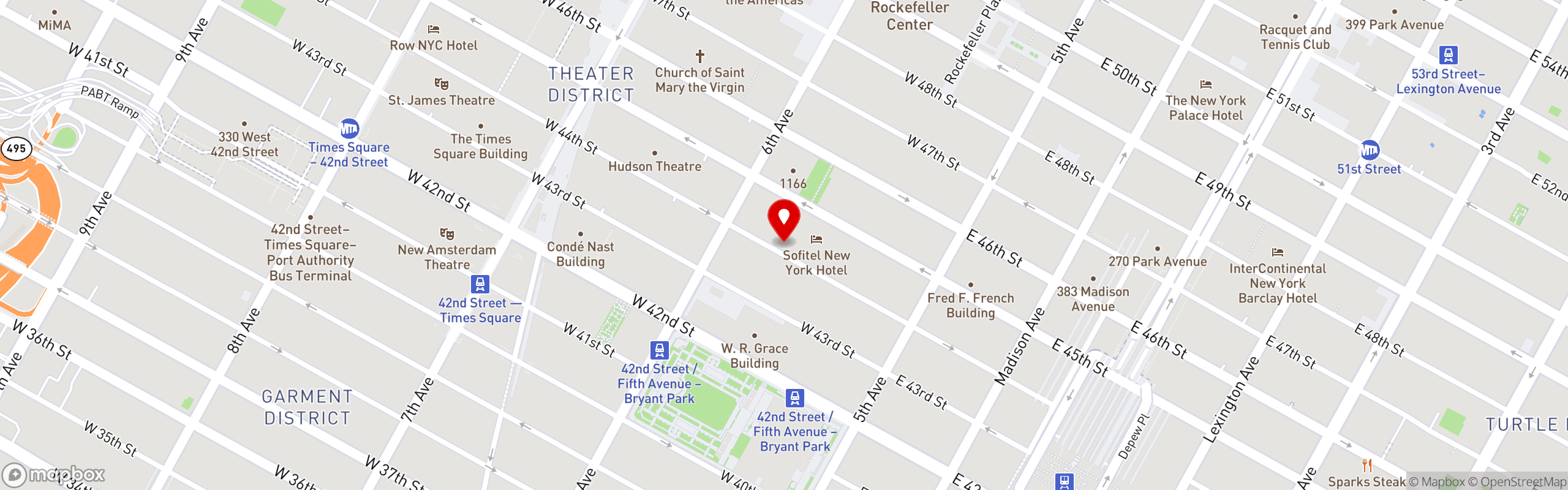 Street map pinning Big Blue Seafood and Grill in Big Blue Seafood and Grill