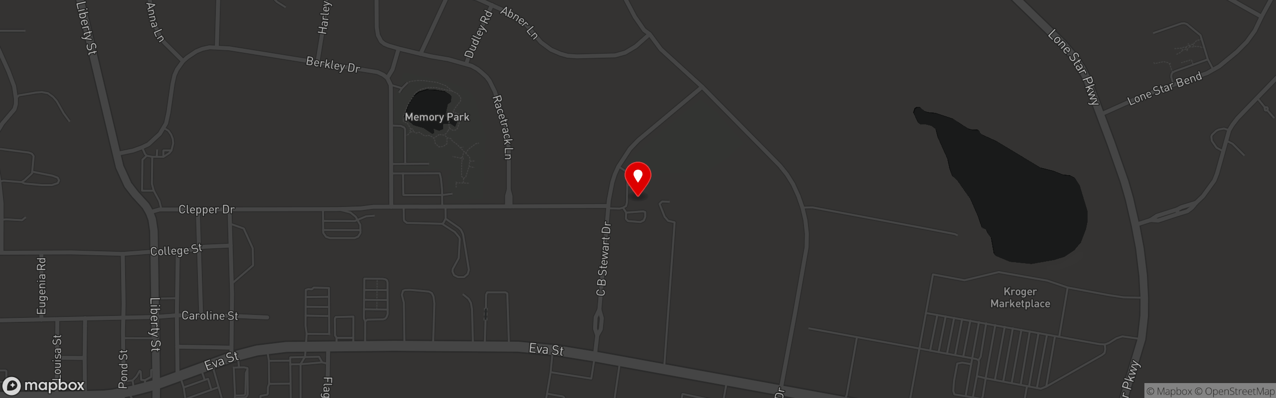 Street map pinning Ransom's Steakhouse and Saloon in Montgomery