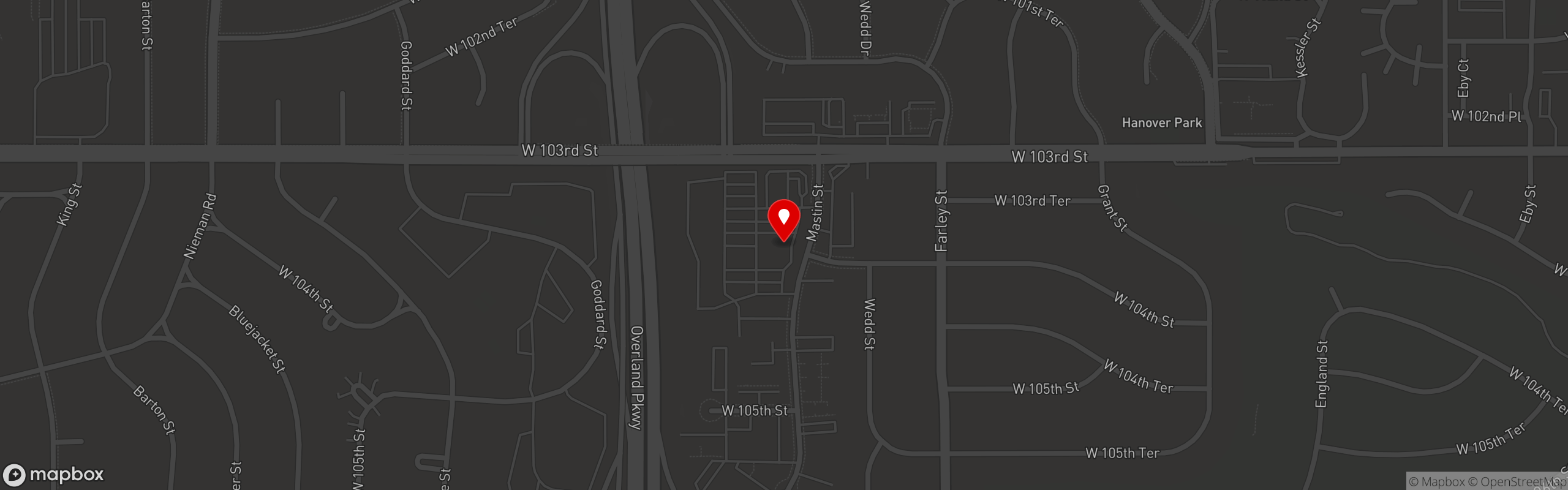 Street map pinning Mr. P'z Bar & Grill in Mr. P'z Bar & Grill