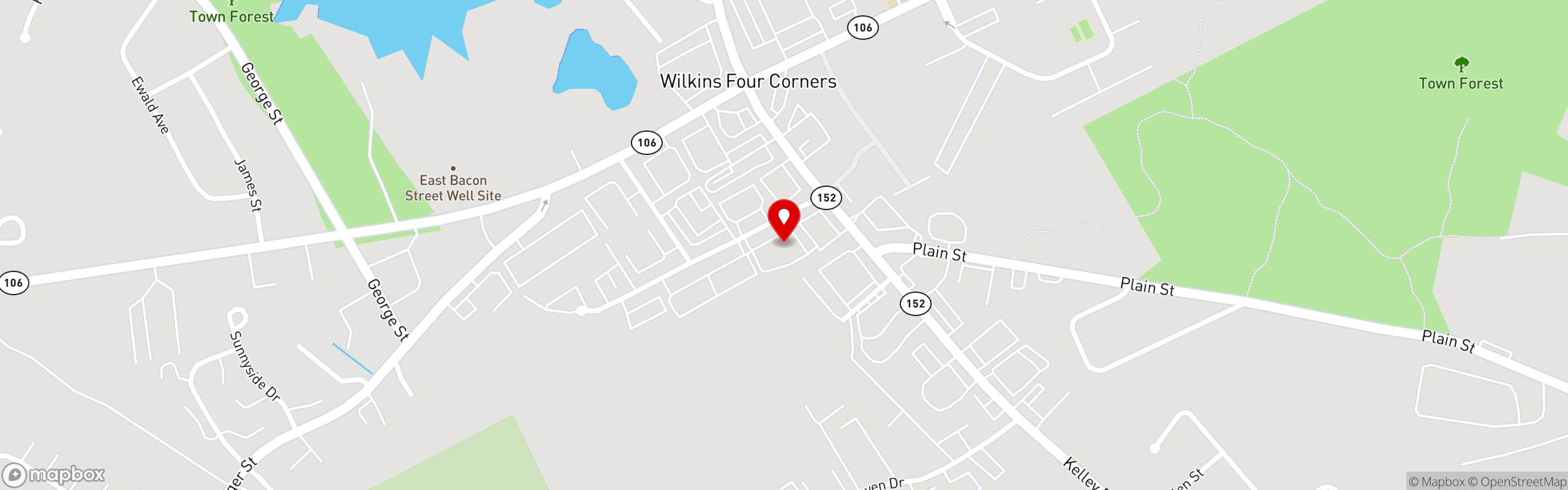 Street map pinning Fitzy's Pub & Family Dining in Fitzy's Pub & Family Dining - Plainville
