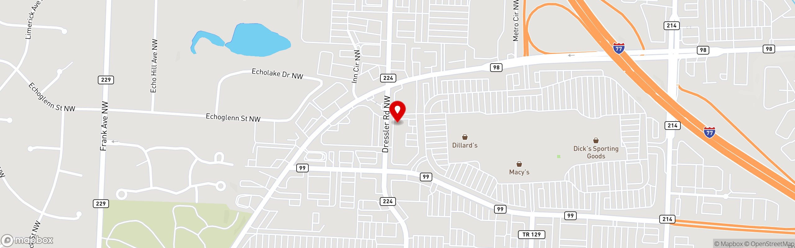 Street map pinning Jerzee's Sports Grille in M Bar