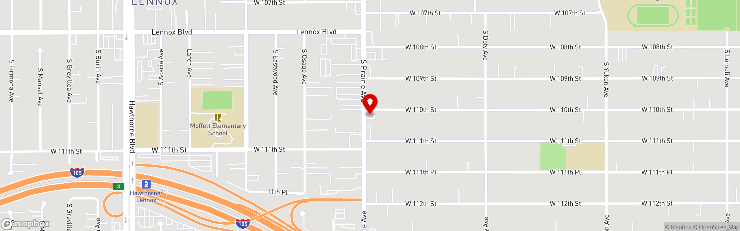 Street map pinning Kenny's Q BarbeQue and More! in Kenny's Q BarbeQue and More!