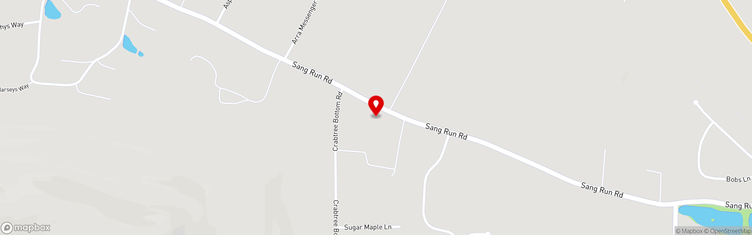 Street map pinning Mountain State Brewing Co. in McHenry, MD