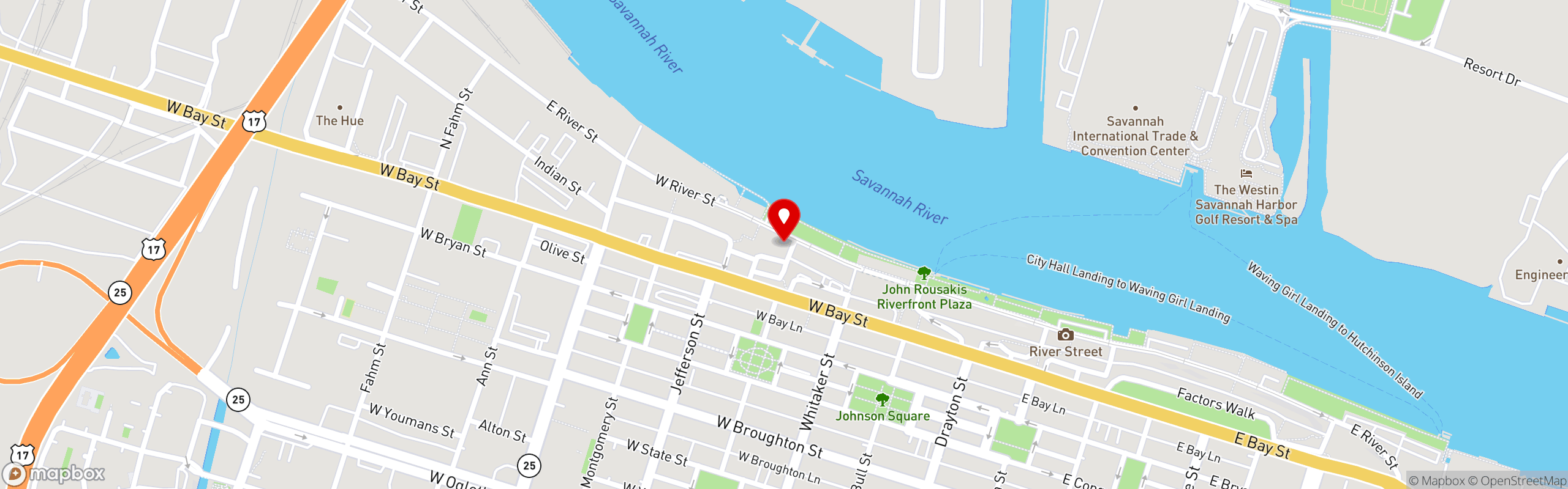 Street map pinning Dockside Seafood in Dockside Seafood