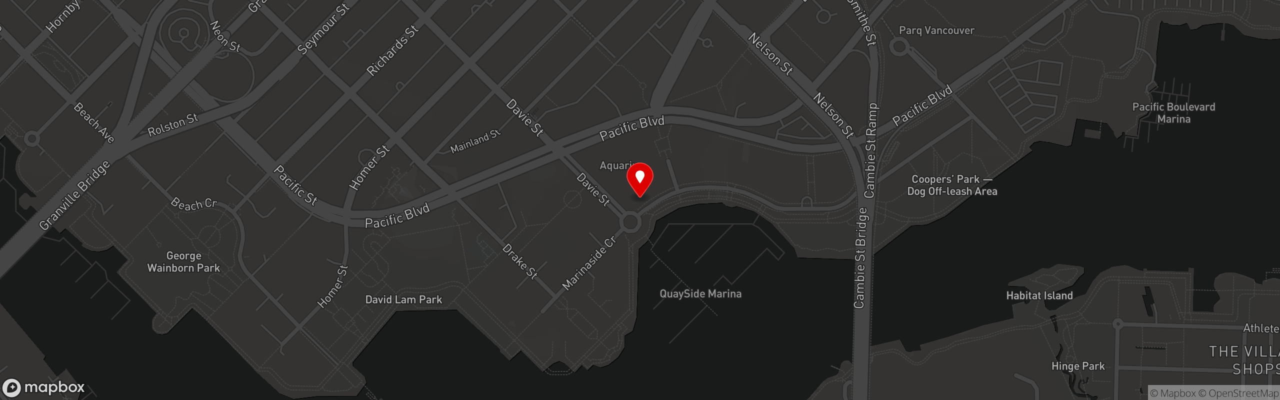 Street map pinning Provence Marinaside in Provence Marinaside