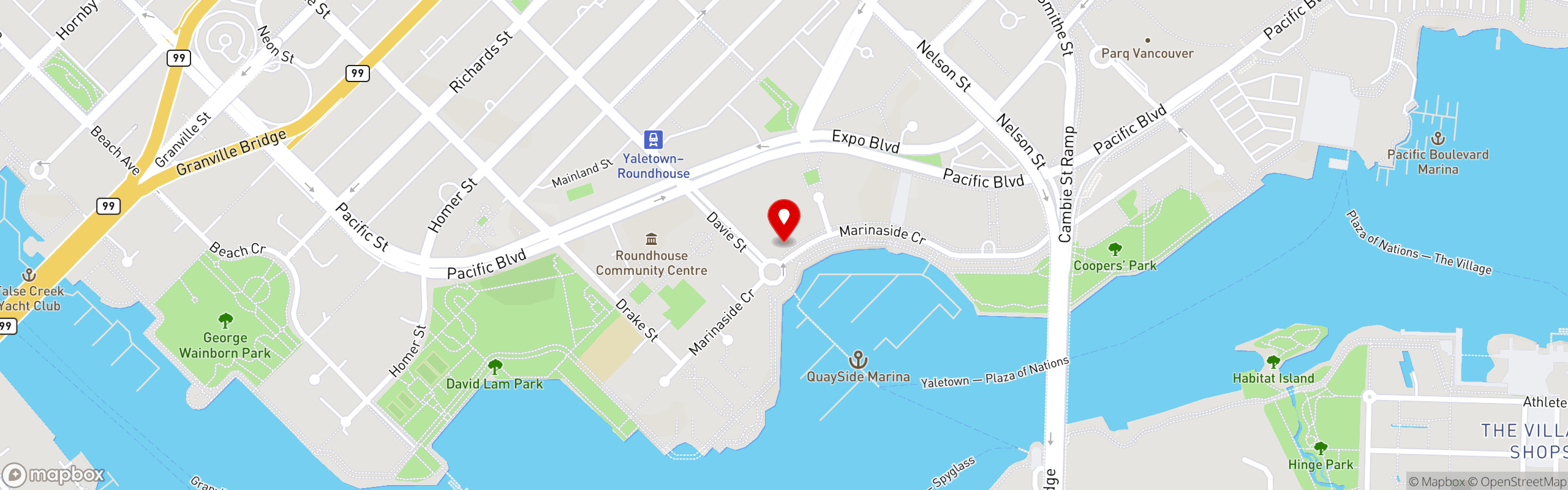 Street map pinning Provence Marinaside in Provence Marinaside
