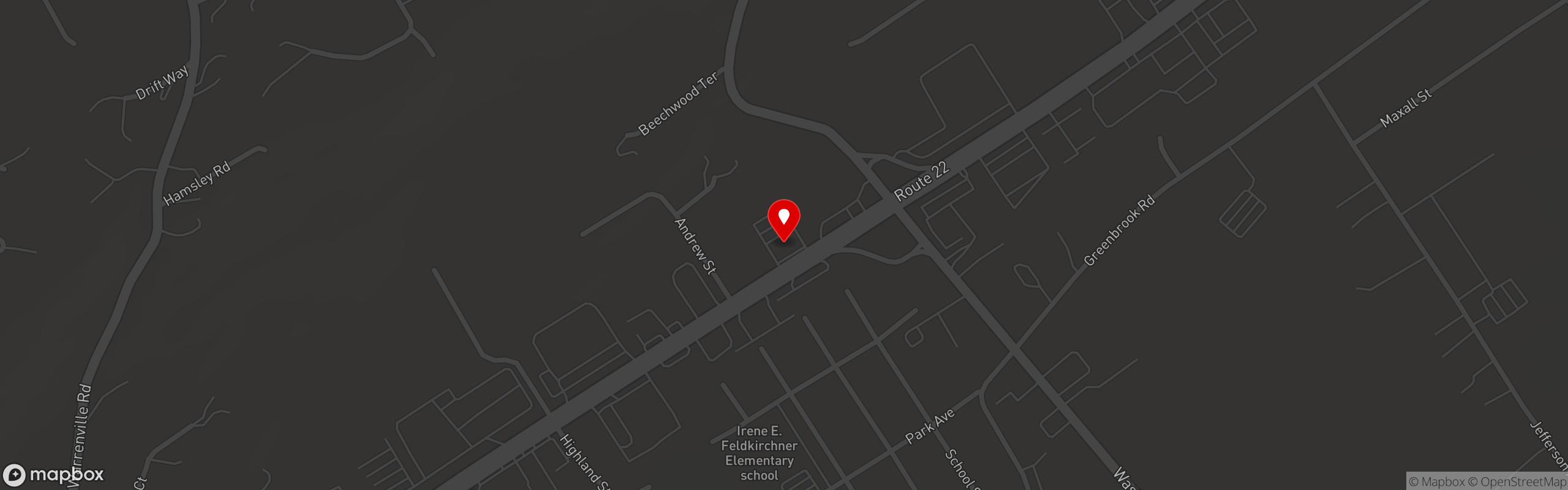 Street map pinning Koto Hibachi Asian Bistro & Bar in Green Brook