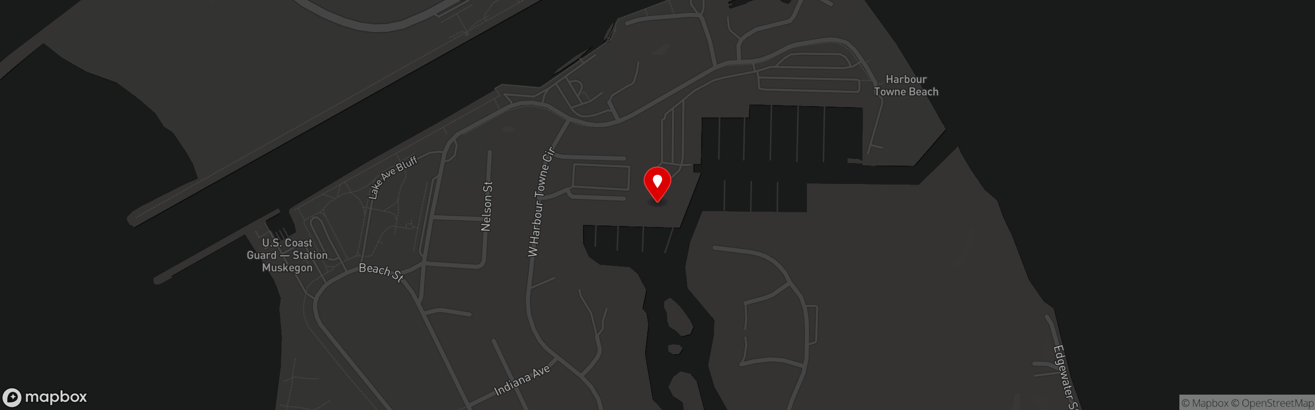 Street map pinning BoDocks Marina Bar & Grill in BoDocks Marina and Grill