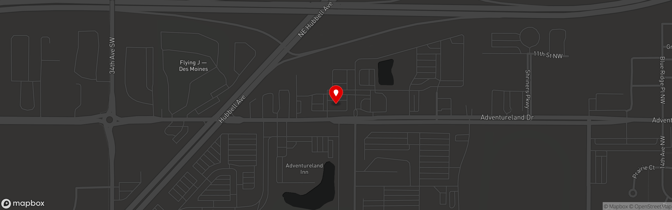 Street map pinning Jethro's BBQ in Jethro's 'n Jakes Smokehouse Steaks