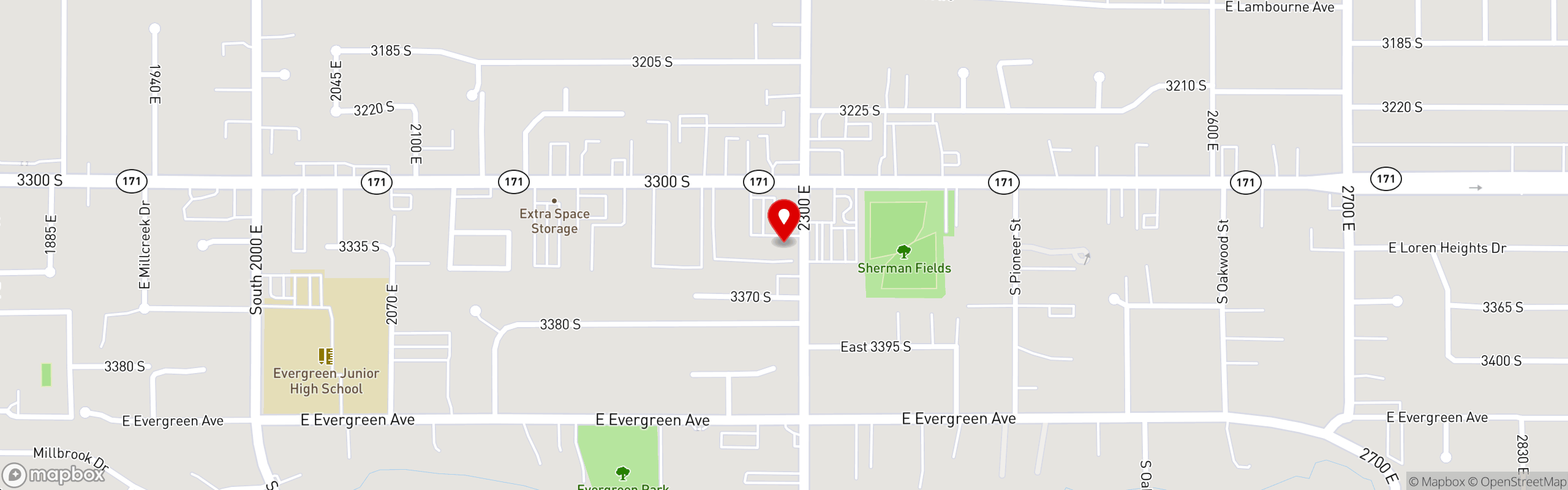 Street map pinning Maria's Mexican Grill in Millcreek