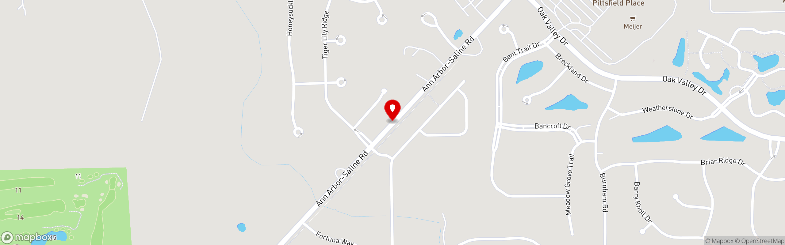 Street map pinning The Great Greek Mediterranean Grill® in Ann Arbor, MI
