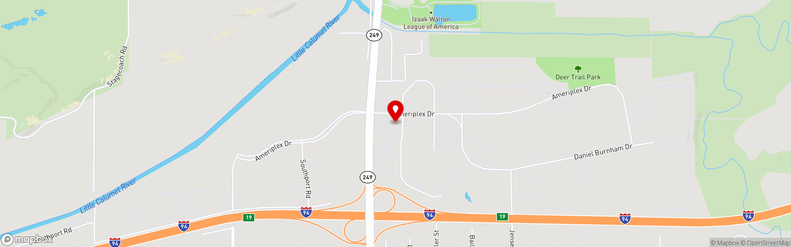 Street map pinning The Great Greek Mediterranean Grill® in Portage, IN (Coming Soon!)