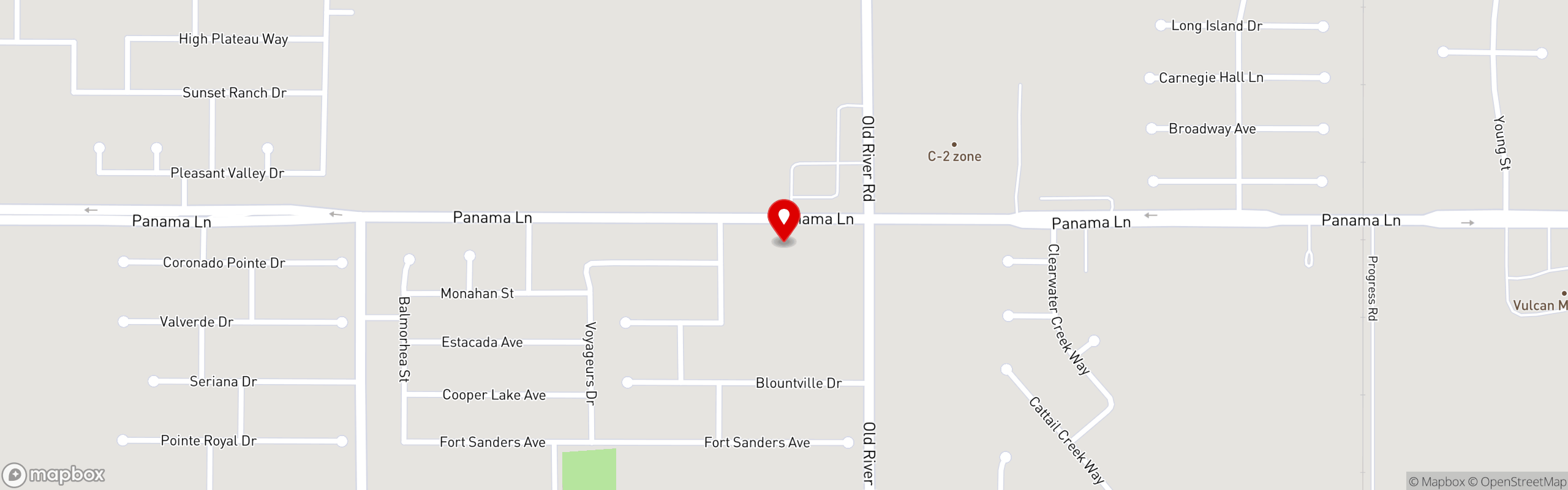 Street map pinning The Great Greek Mediterranean Grill® in Panama Lane, CA