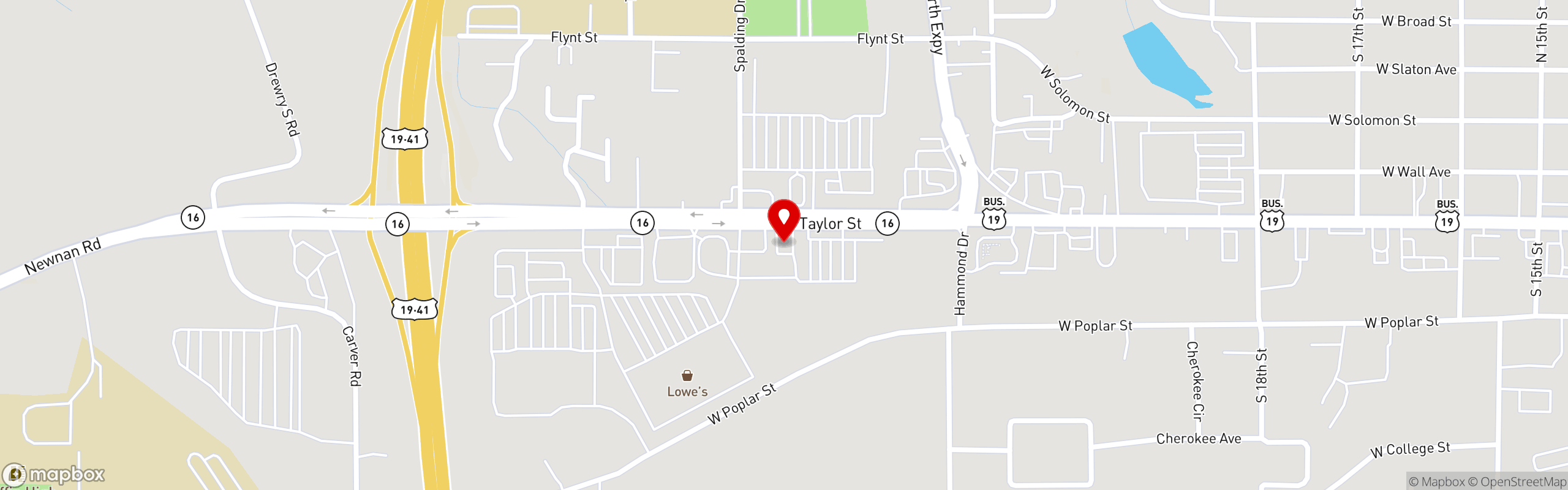 Street map pinning The Great Greek Mediterranean Grill® in Griffin, GA (Coming Soon!)