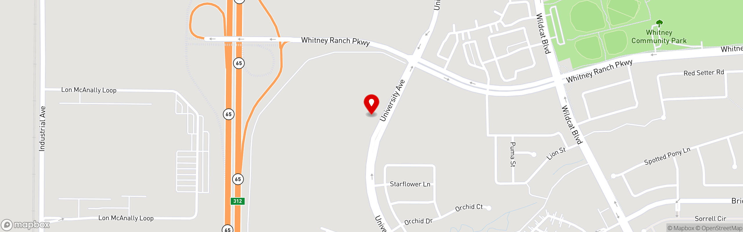 Street map pinning The Great Greek Mediterranean Grill® in Whitney Ranch - Rocklin, CA (Coming Soon!)