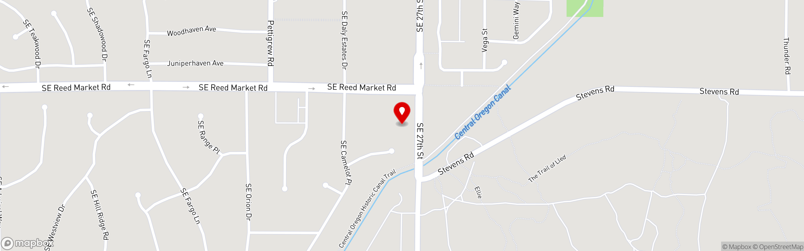 Street map pinning The Great Greek Mediterranean Grill® in Bend, OR