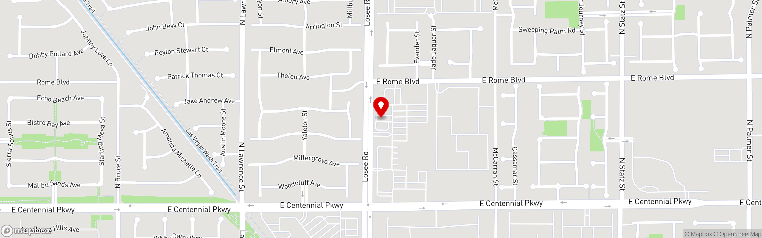 Street map pinning The Great Greek Mediterranean Grill® in North Las Vegas, NV