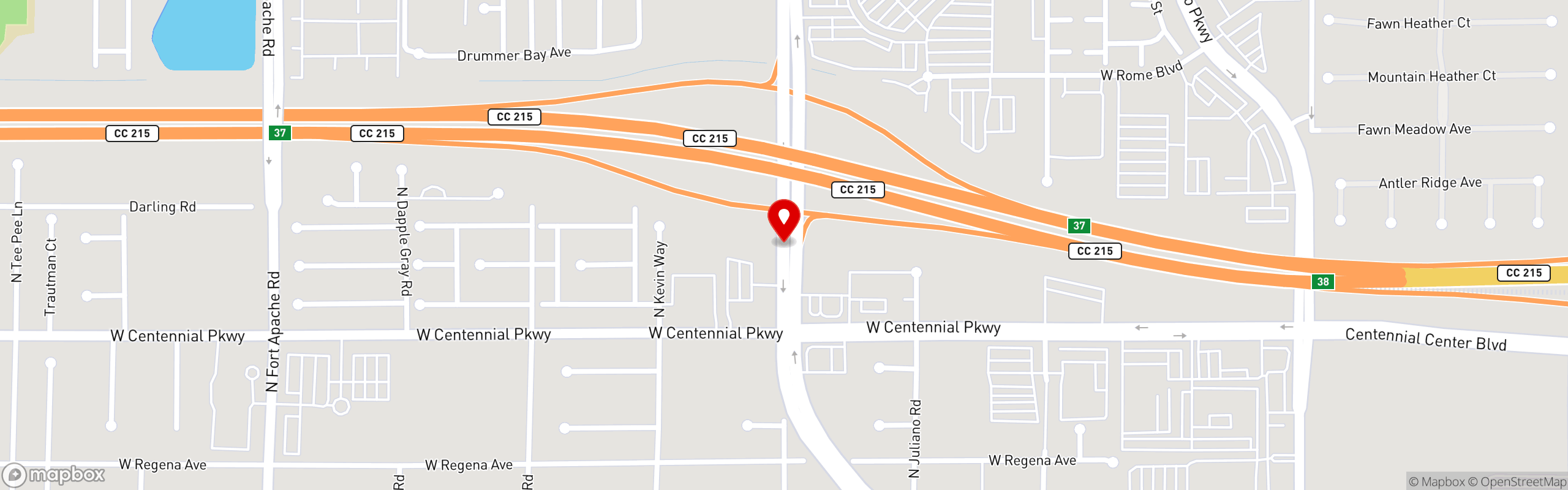 Street map pinning The Great Greek Mediterranean Grill® in Centennial Hills - Las Vegas, NV