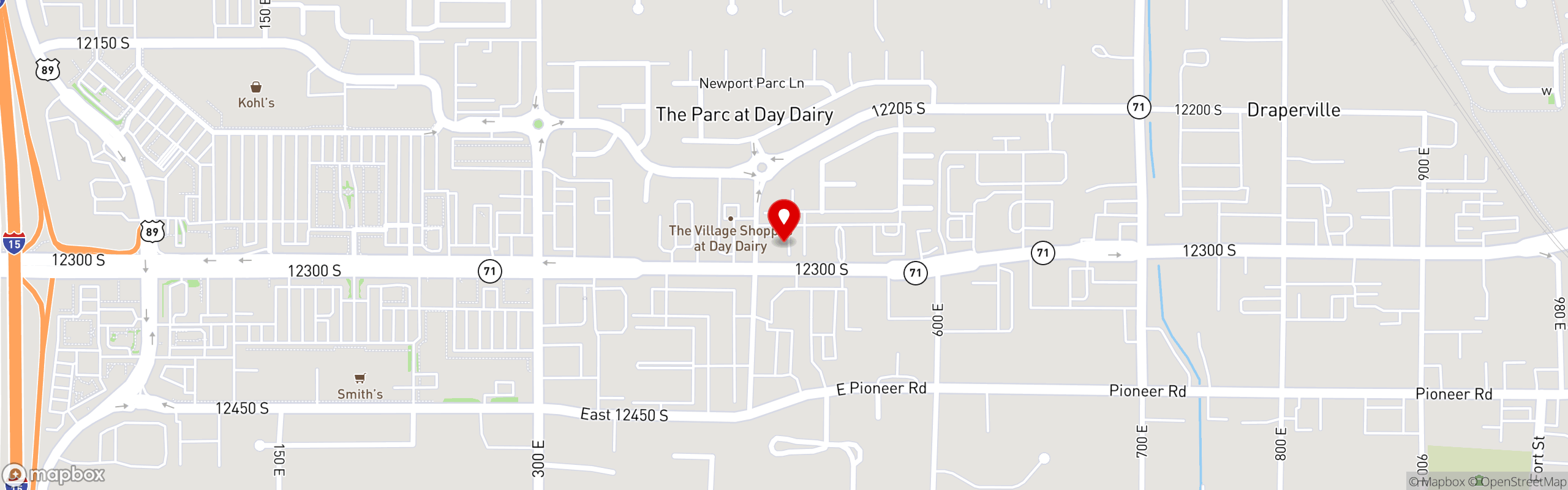Street map pinning The Great Greek Mediterranean Grill® in Draper, UT