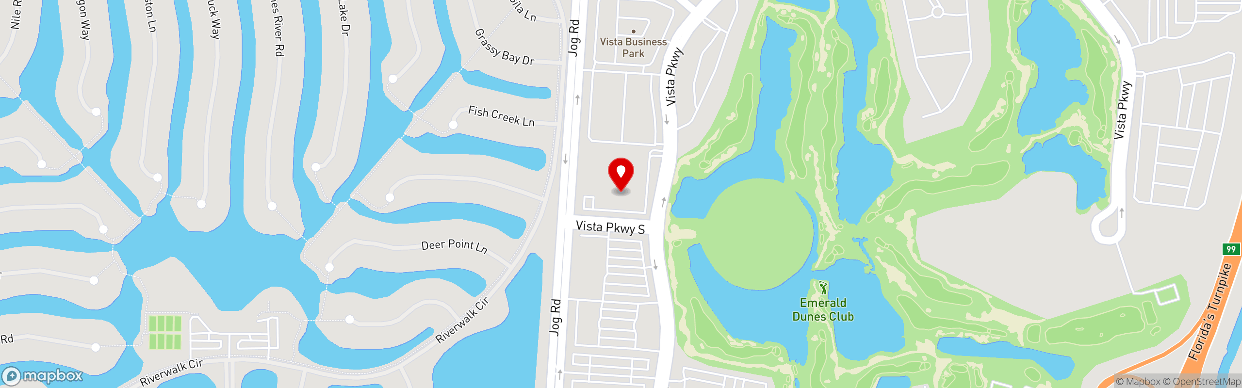 Street map pinning The Great Greek Mediterranean Grill® in Irvine, CA - Westpark