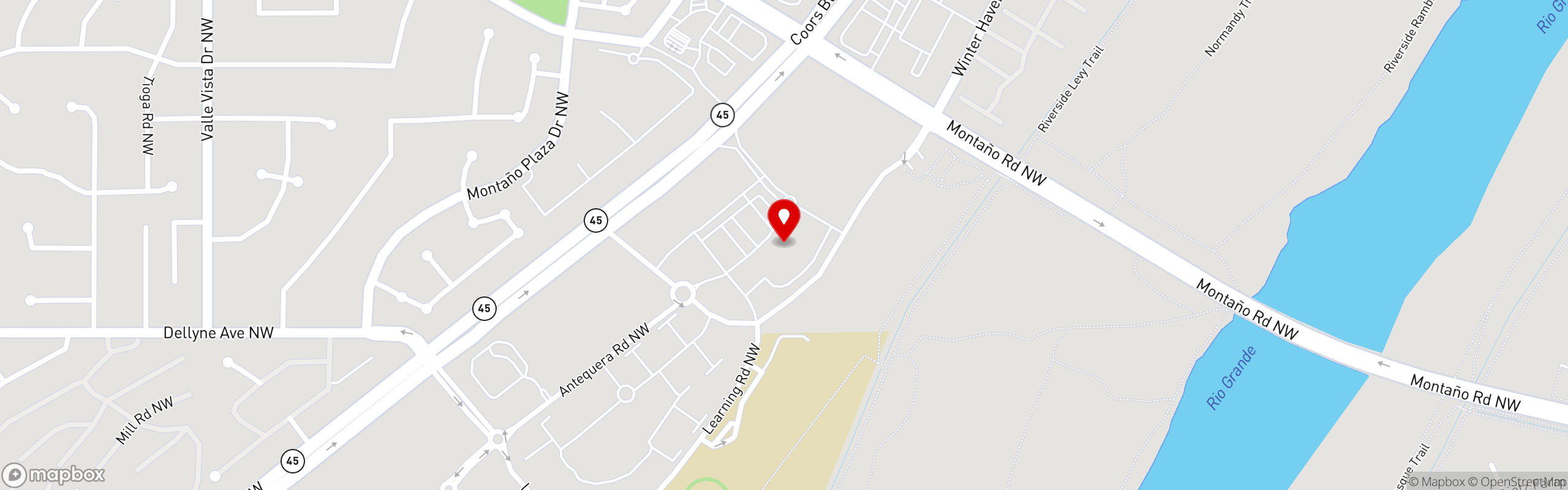 Street map pinning The Great Greek Mediterranean Grill® in Albuquerque, NM - Taylor Ranch