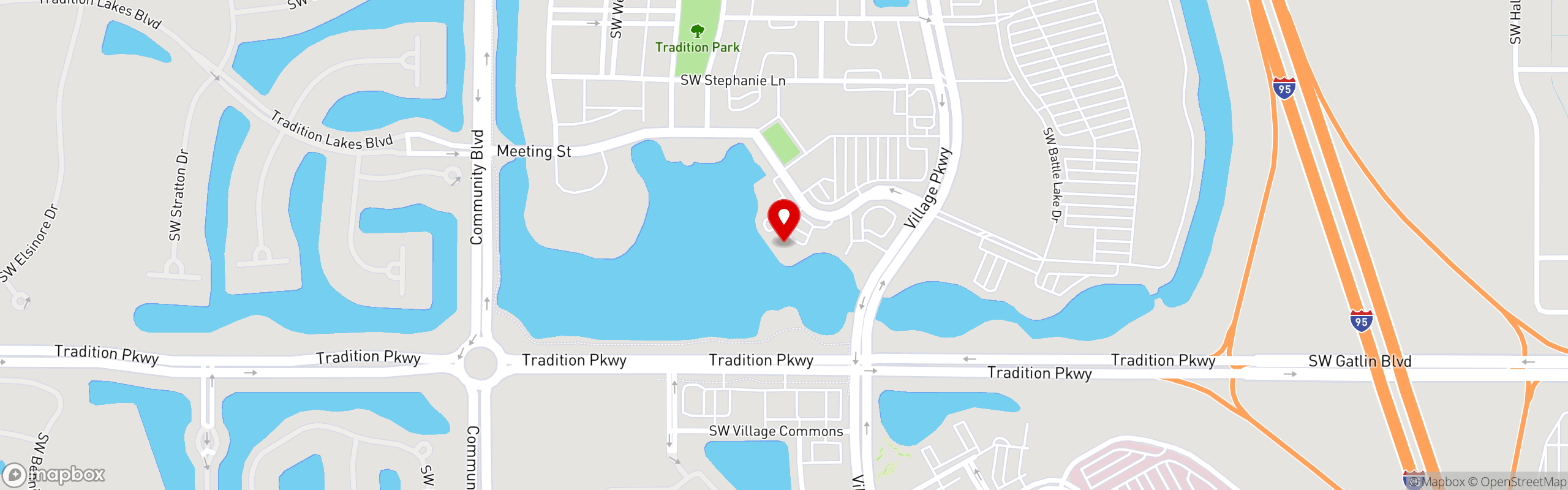Street map pinning The Great Greek Mediterranean Grill® in Port St. Lucie, FL - Tradition