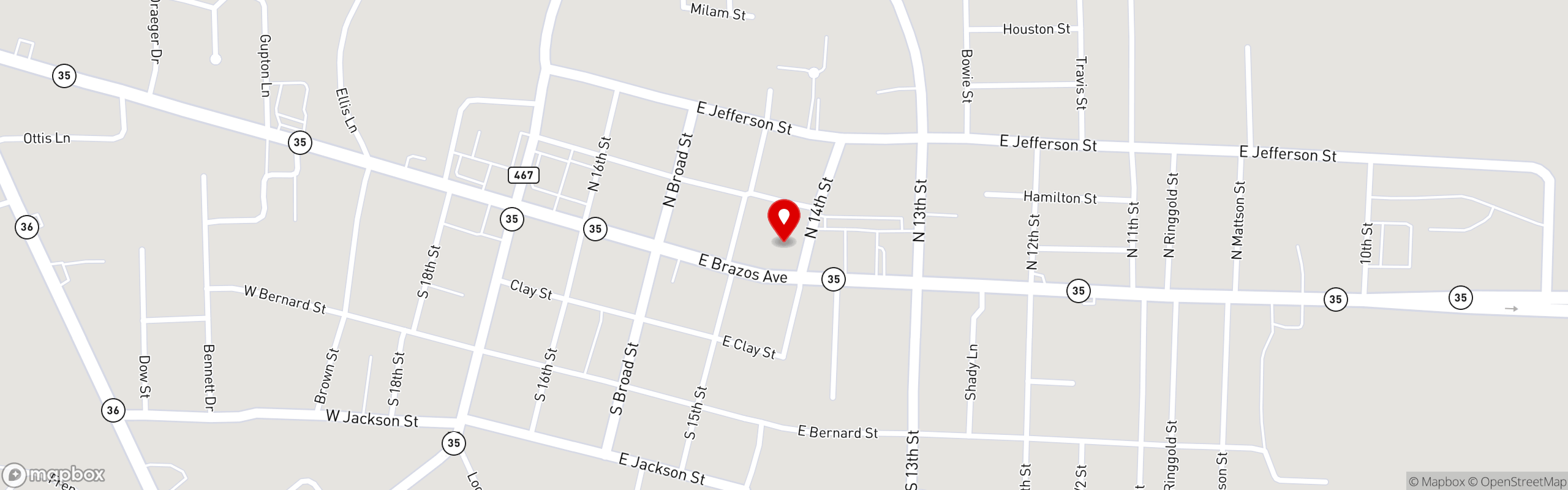 Street map pinning Margarita Jones Tex-Mex in Margarita Jones Tex-Mex