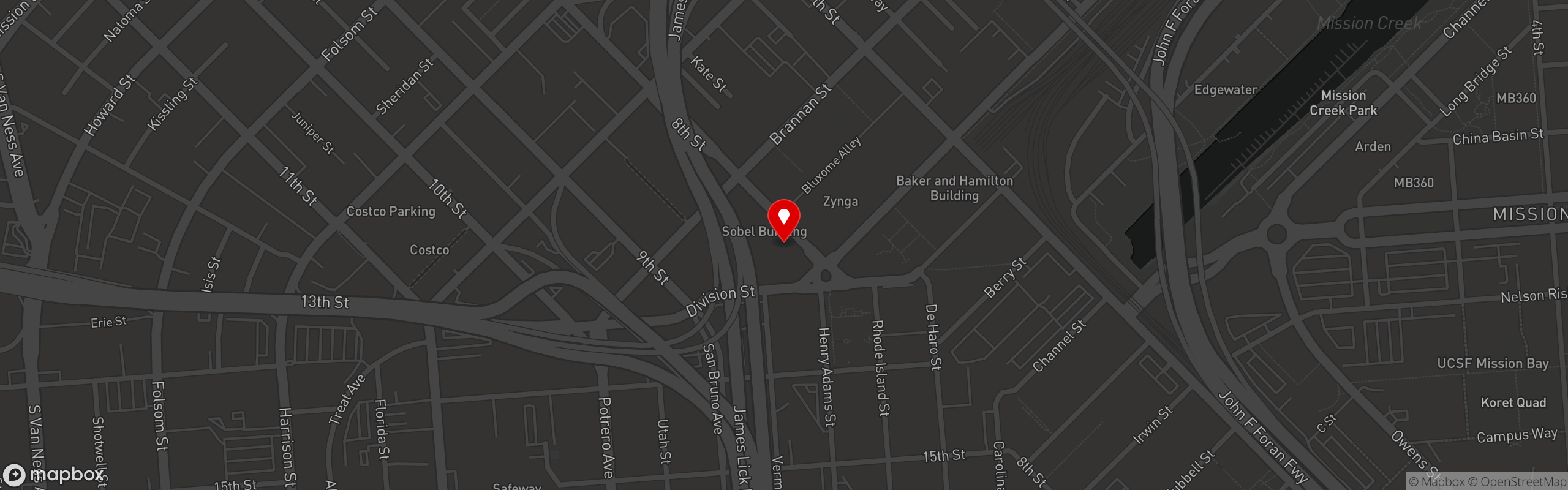 Street map pinning Hardwood Bar & Smokery in Hardwood Bar & Smokery