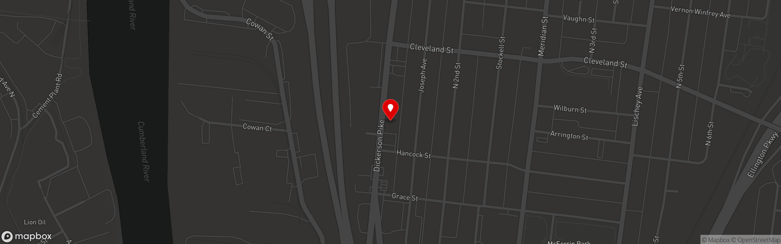 Street map pinning Makeshift in Nashville