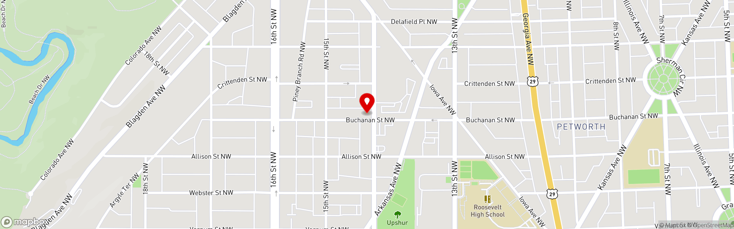 Street map pinning Casa Mia Italian Eatery & Cafe in Casa Mia Italian Eatery & Cafe