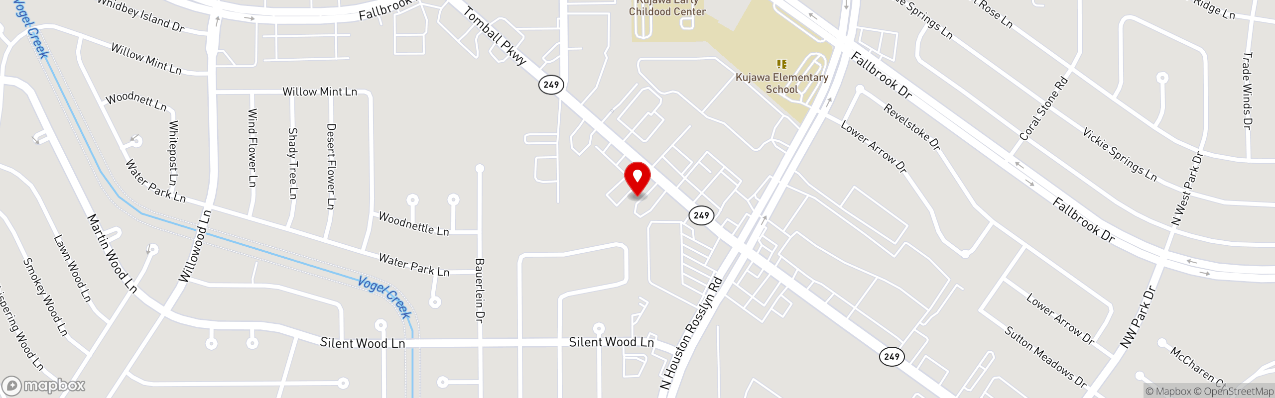 Street map pinning Taquerias Arandas in Hwy 249