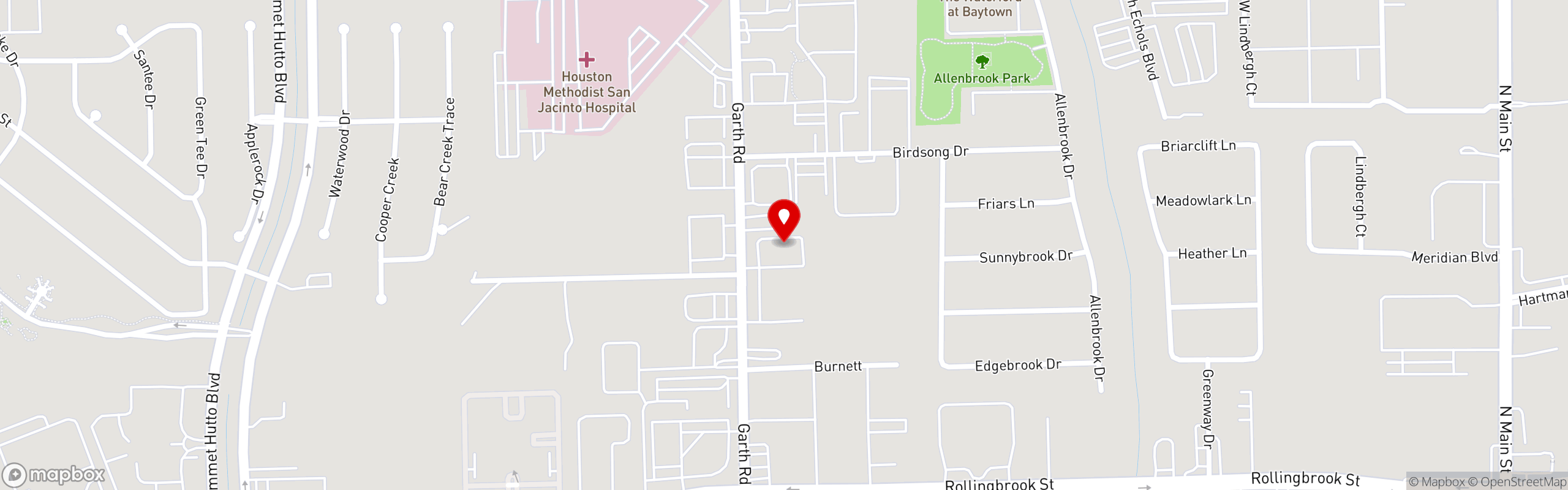 Street map pinning Taquerias Arandas in 3912 Garth Rd
