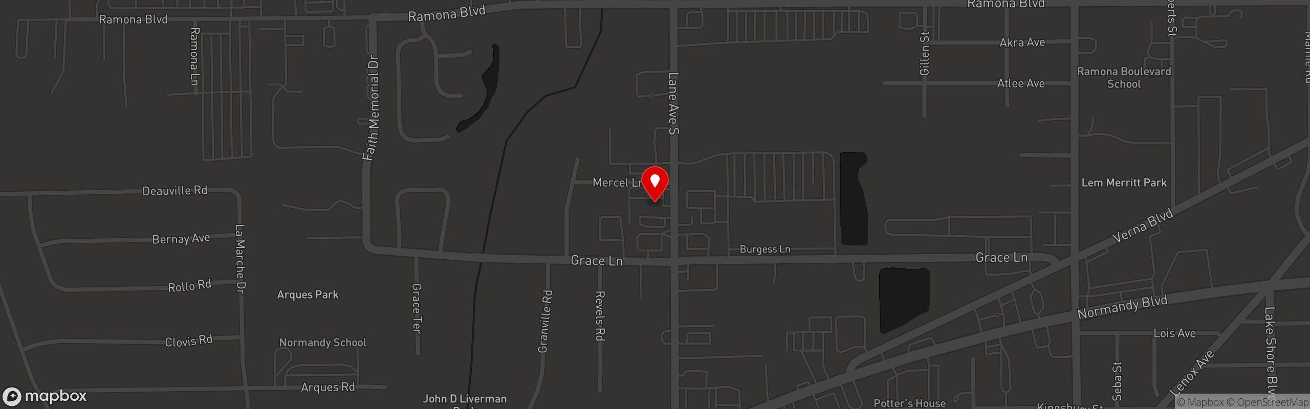 Street map pinning Cross Creek BBQ and Steakhouse in Cross Creek BBQ and Steakhouse Jacksonville