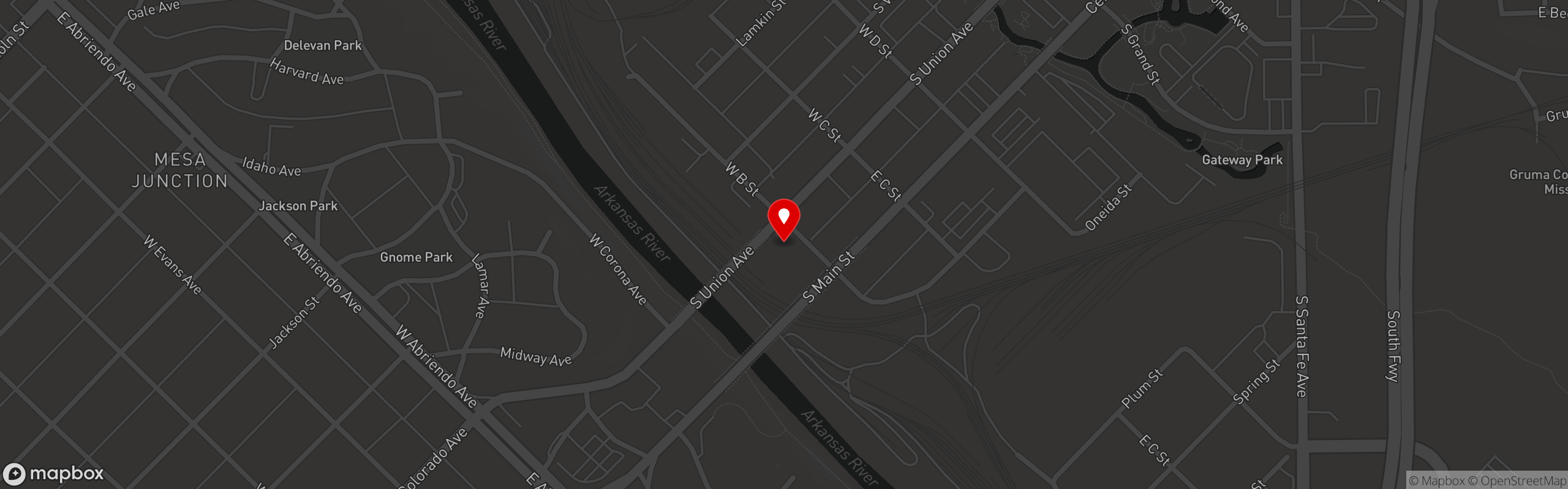 Street map pinning Fuel & Iron Food Hall in Fuel and Iron Food Hall