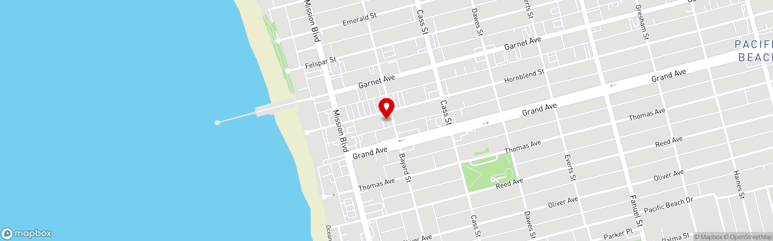 Street map pinning Pueblo in Pueblo