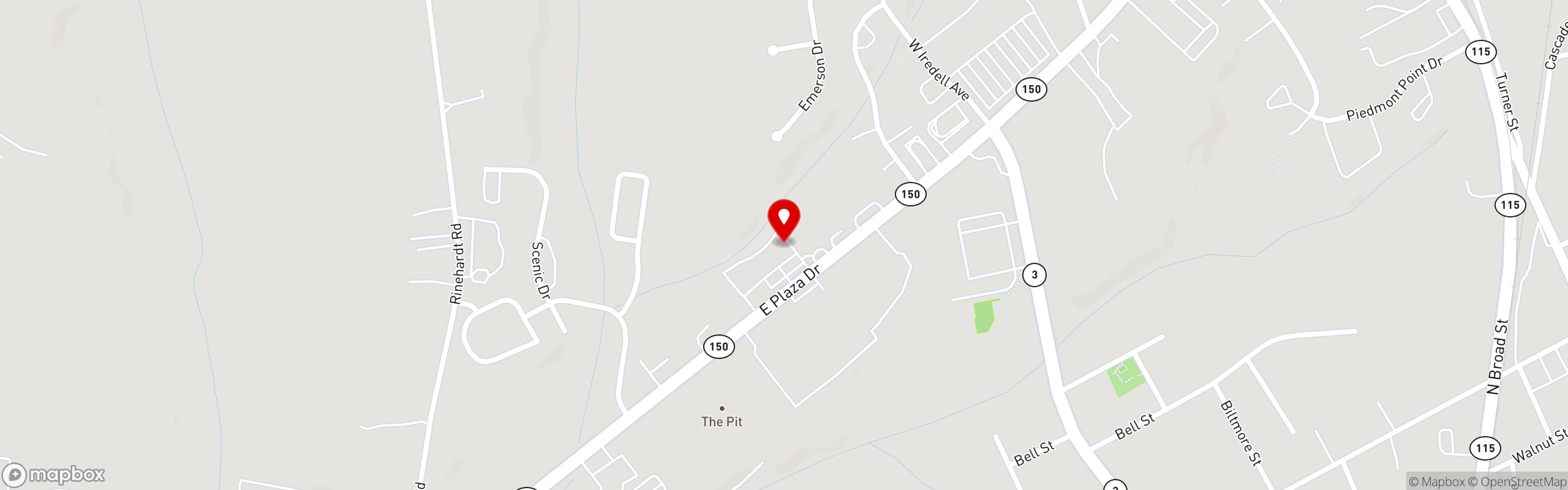 Street map pinning Burrito Loco Mexican Restaurant in Mooresville