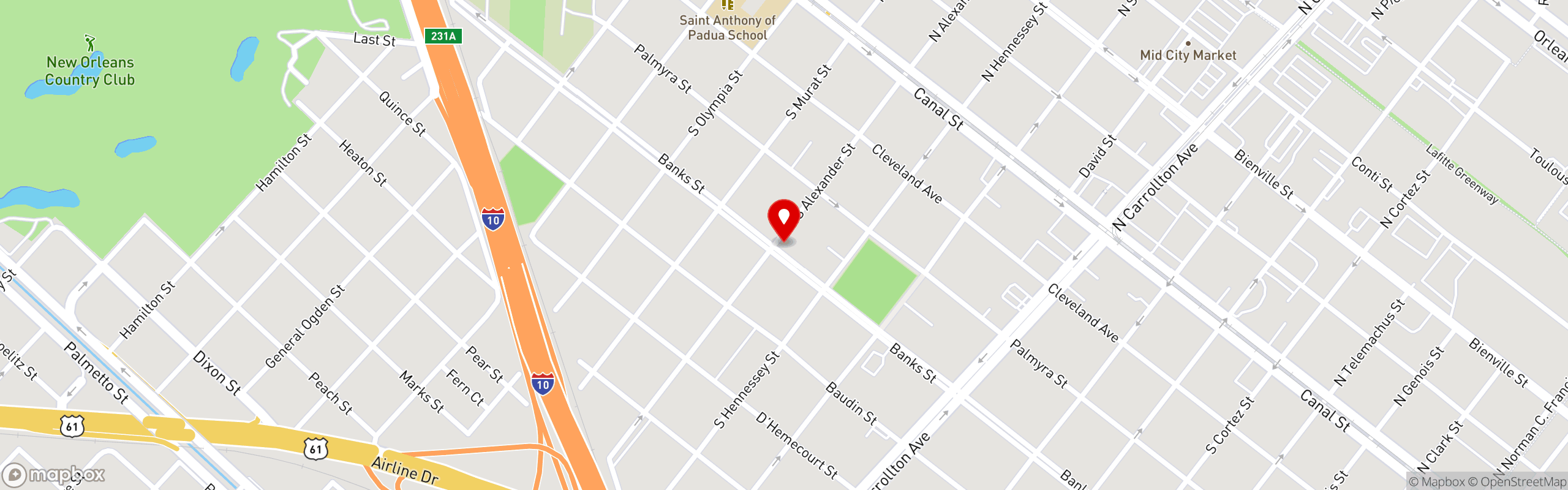 Street map pinning Biscuits & Buns in Biscuits & Buns | Banks St