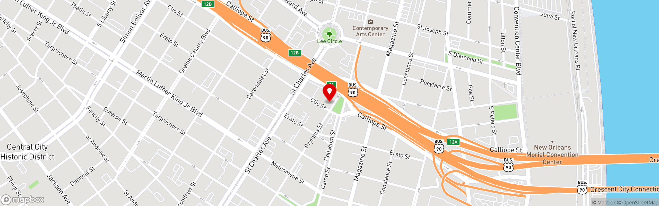 Street map pinning Biscuits & Buns in Biscuits & Buns | OCH Downtown