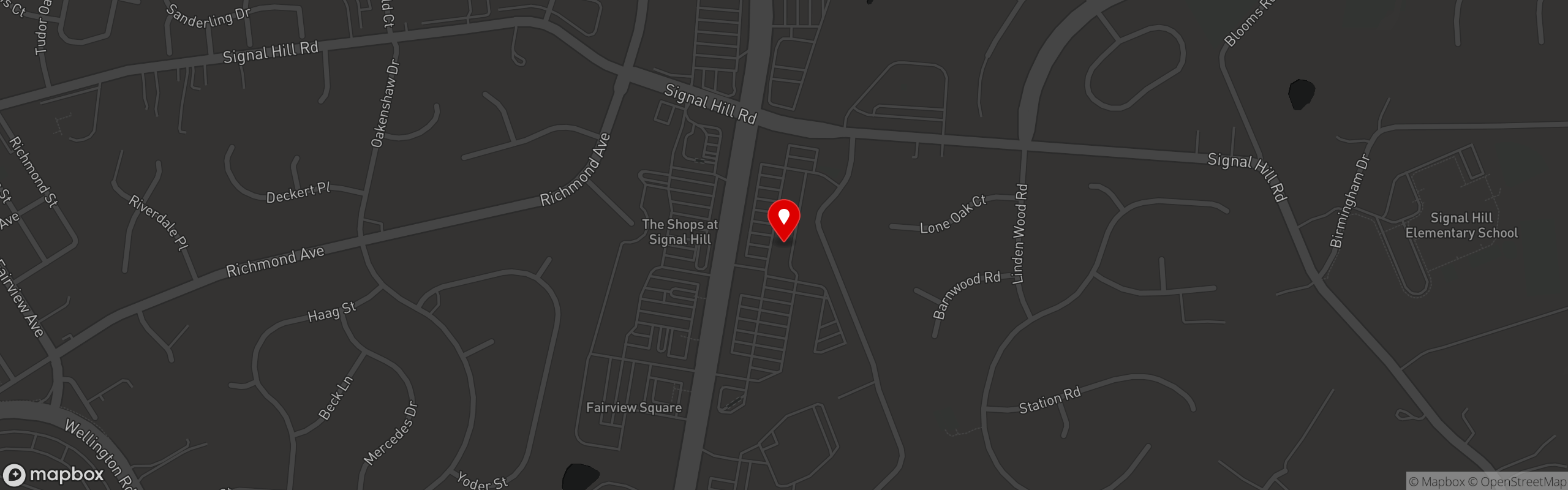 Street map pinning Osmow's Mediterranean in Manassas