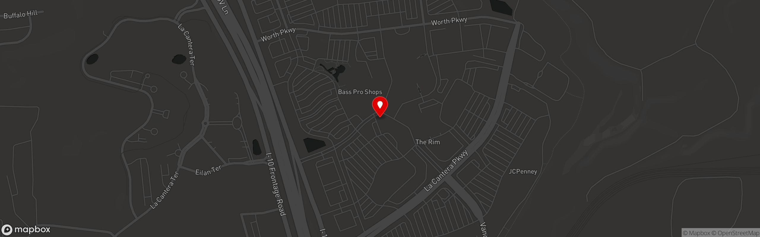 Street map pinning Luxor Mediterranean Cuisine & Hookah Lounge @ the RIM in The RIM