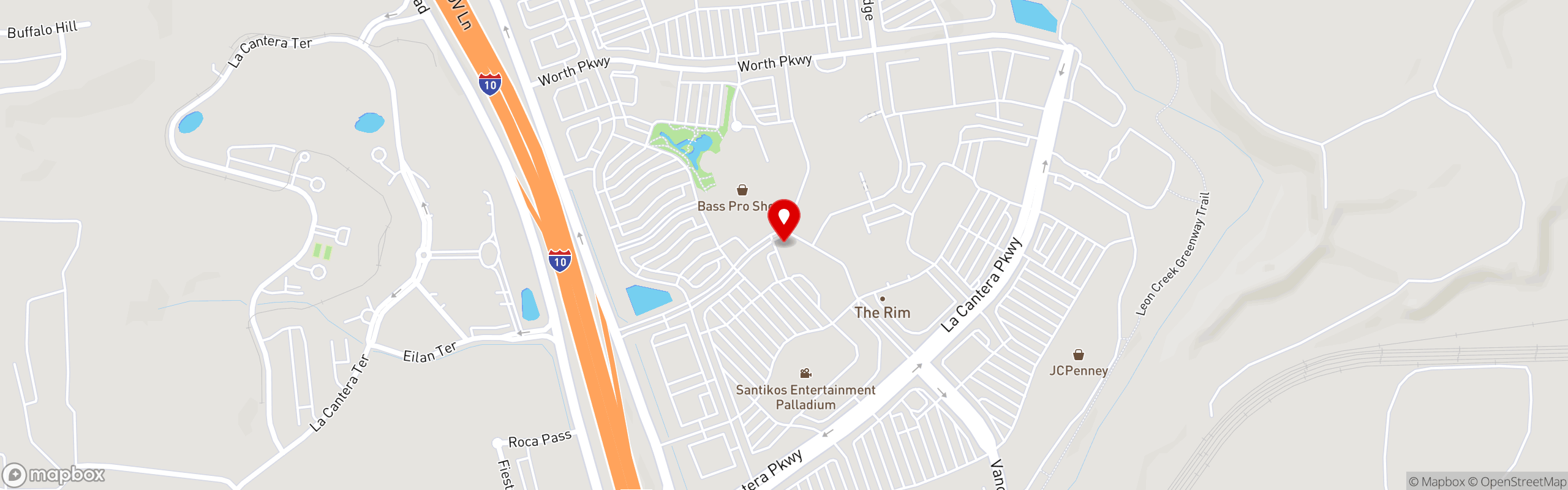 Street map pinning Luxor Mediterranean Cuisine & Hookah Lounge @ the RIM in The RIM