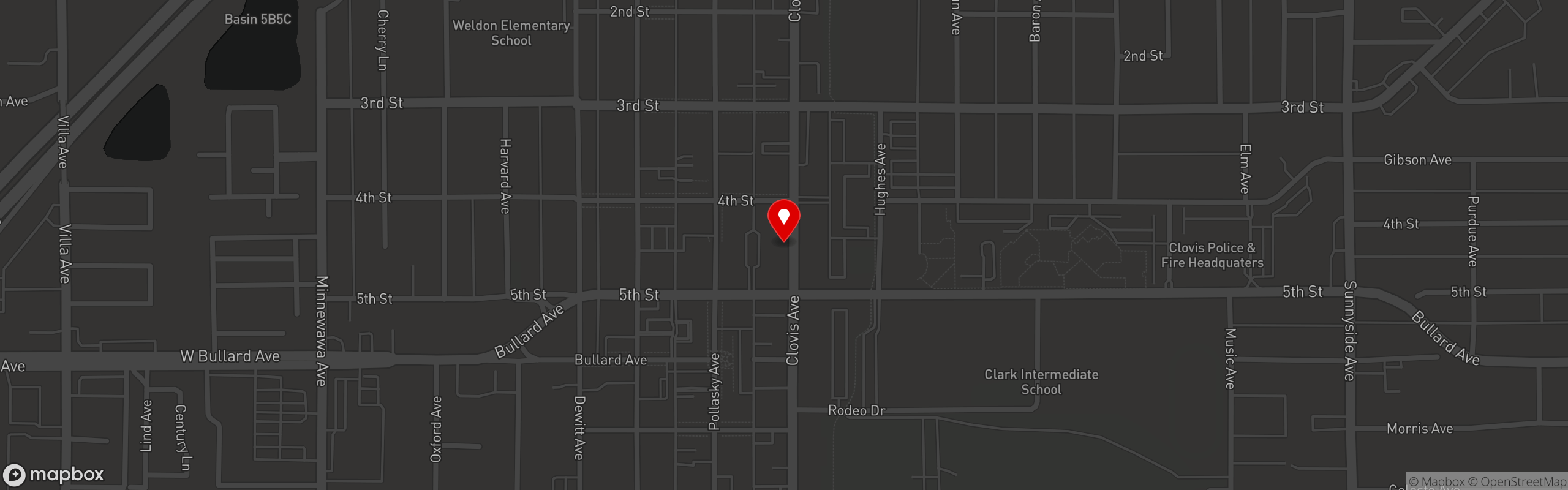 Street map pinning Bobby Salazar's Mexican Restaurant in Bobby Salazar's Mexican Restaurant