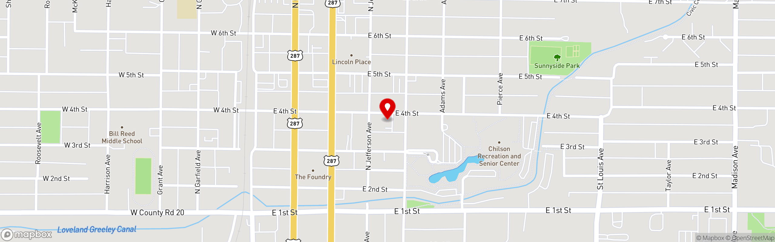 Street map pinning East End Ale House in East End Ale House
