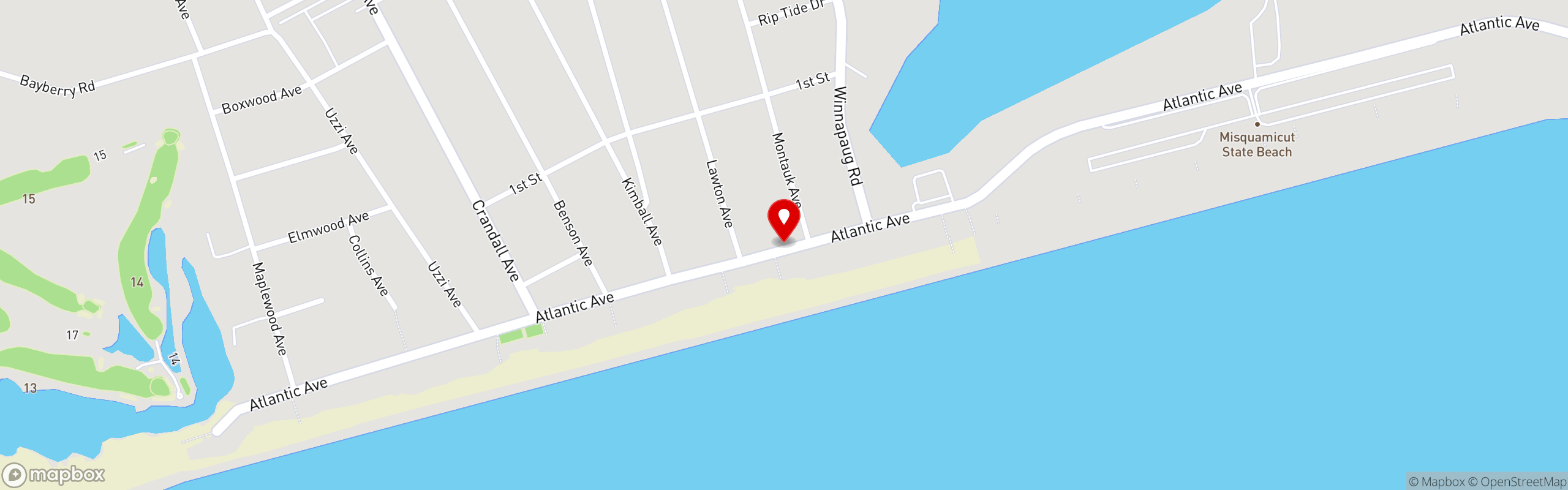 Street map pinning Maria's Seaside Cafe in Maria's Seaside Cafe