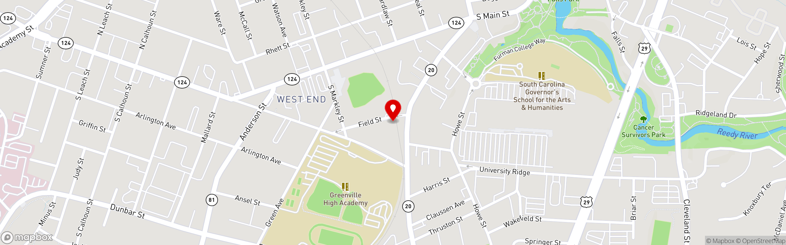 Street map pinning DeMarco's Italian in DeMarco's Italian