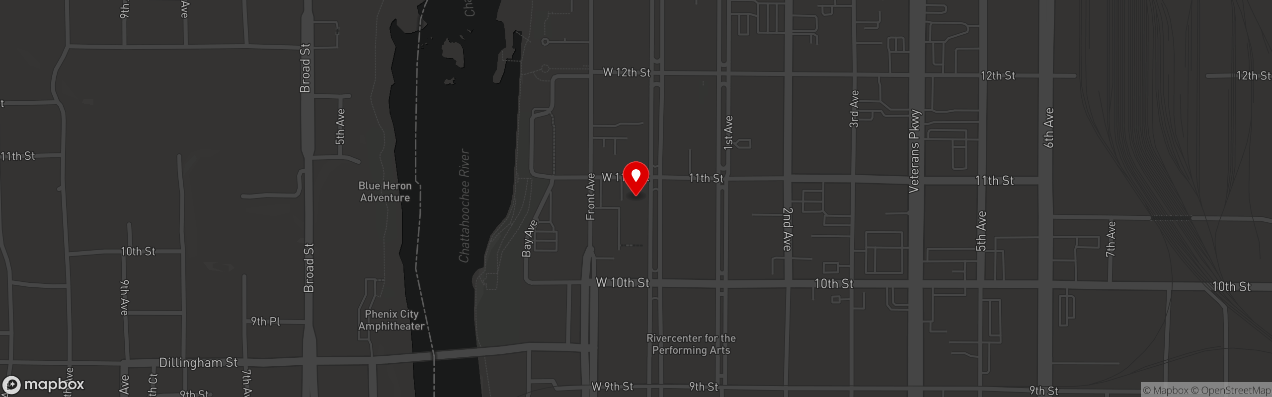 Street map pinning The Cannon Brewpub in Columbus