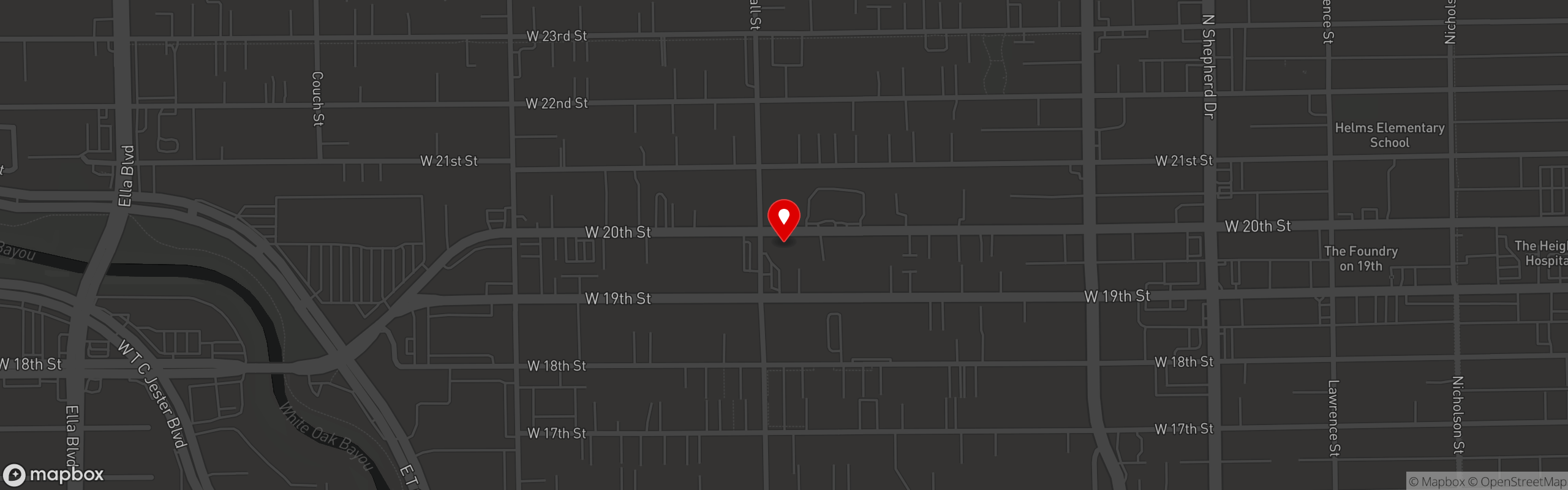 Street map pinning Cedar Creek Bar & Grill in Cedar Creek Bar & Grill