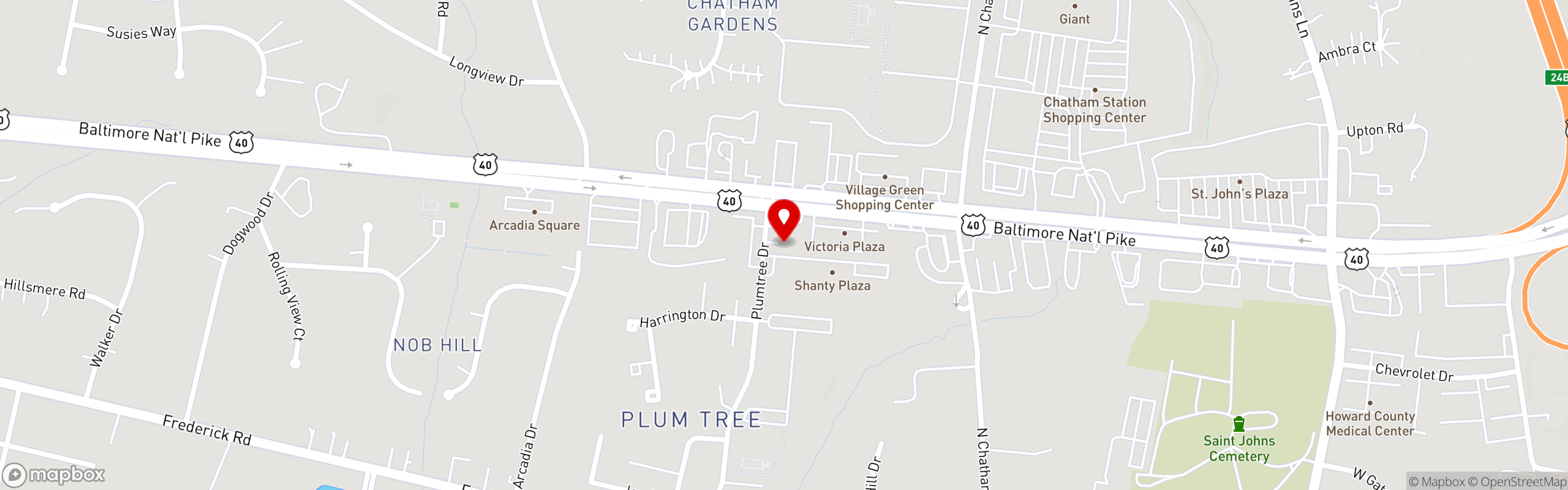 Street map pinning Sea King Seafood Market & Crab House in Plumtree Plaza